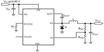 原理图 - Texas Instruments LMR16030 SIMPLE SWITCHER® 降压转换器